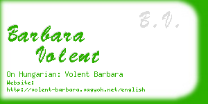 barbara volent business card